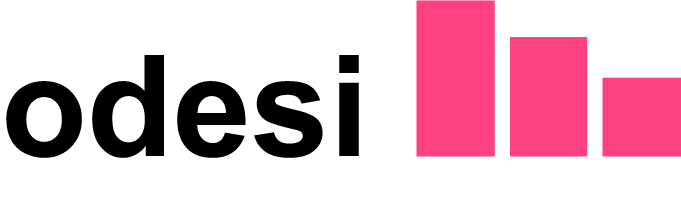 The new Odesi logo with pink graph bars.